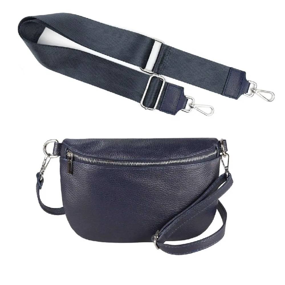 Made in Italy OBC DAMEN SET Gürteltasche + Schultergurt LEDER Crossbody Hüfttasche Bauchtasche Umhängetasche Brusttasche CrossOver Bodybag Schultertasche Handytasche Geldtasche Tasche Kosmetiktasche Schlussverkauf
