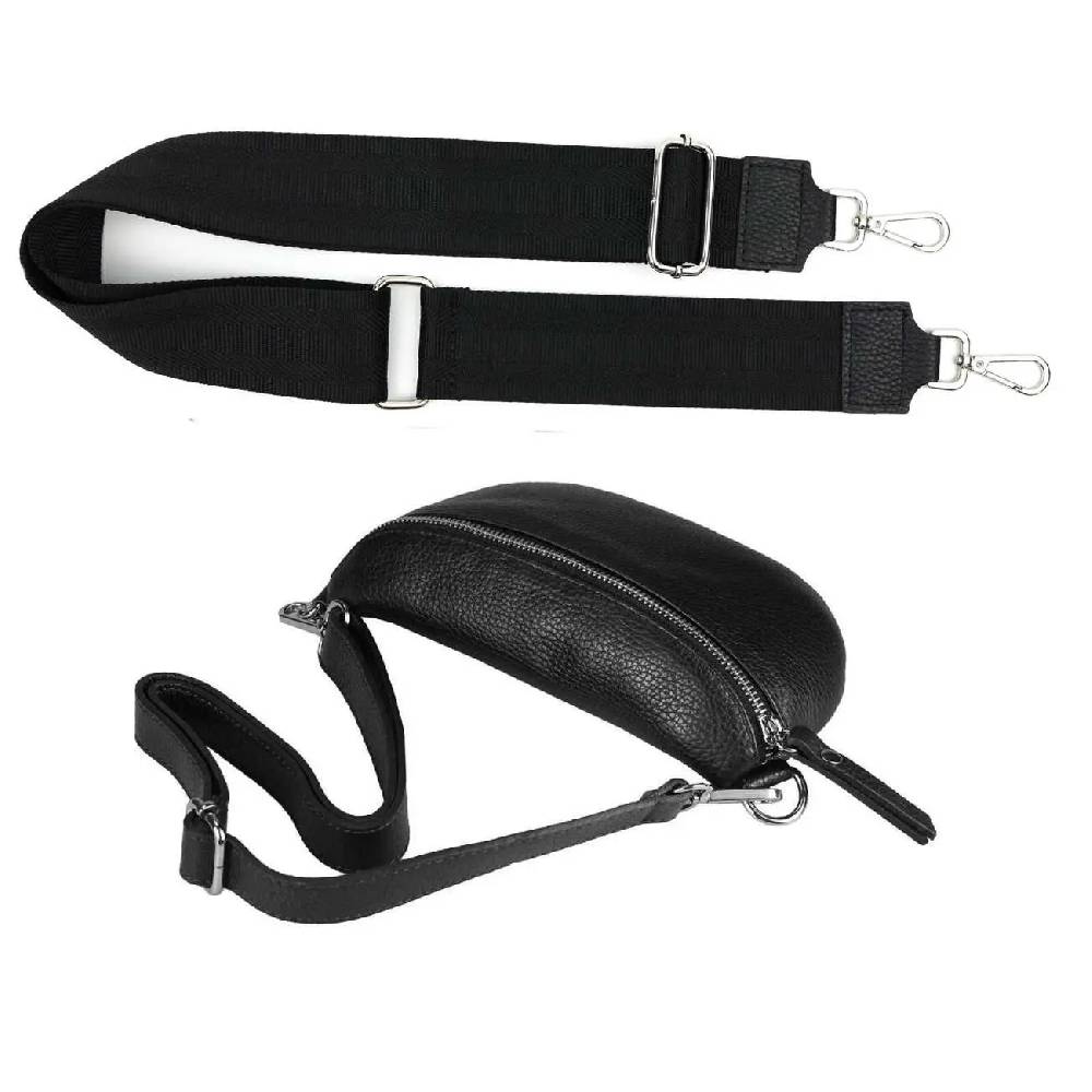 Made in Italy OBC DAMEN SET Gürteltasche + Schultergurt LEDER Crossbody Hüfttasche Bauchtasche Umhängetasche Brusttasche CrossOver Bodybag Schultertasche Handytasche Geldtasche Tasche Kosmetiktasche Schlussverkauf
