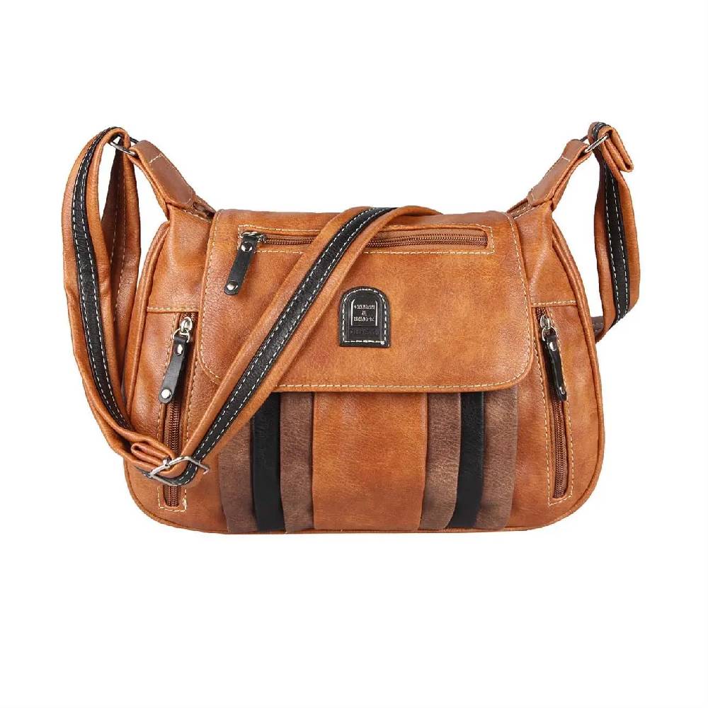 OBC Damen Tasche Schultertasche Shopper Leder Optik Crossbody Umhängetasche Crossover Beuteltasche Reisetasche Fabrikverkauf