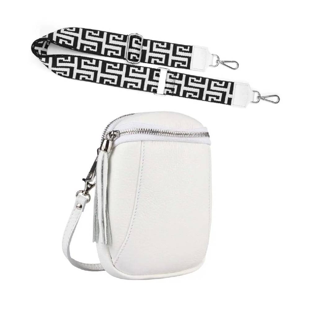 Made in Italy OBC DAMEN SET Schultertasche + Schultergurt LEDER Crossbody Umhängetasche Brusttasche CrossOver Bodybag Schultertasche Handytasche Geldtasche Tasche Kosmetiktasche Wochenangebot