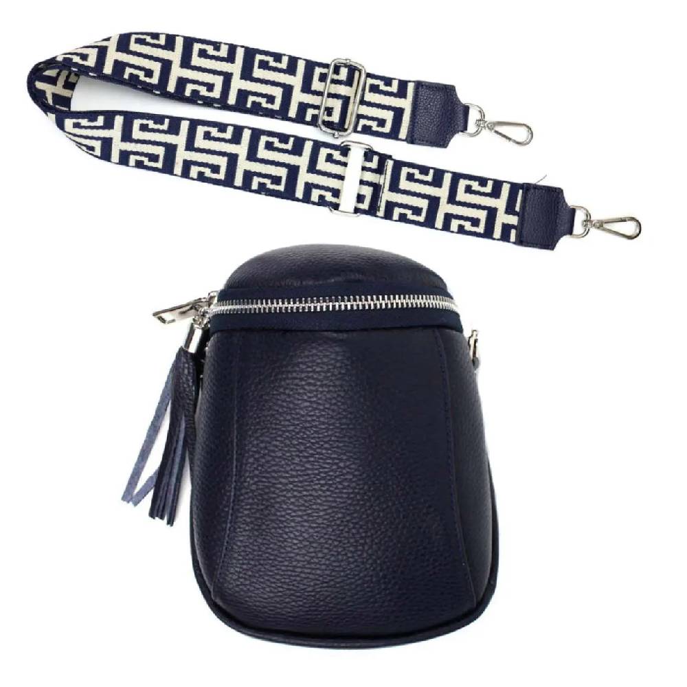 Made in Italy OBC DAMEN SET Schultertasche + Schultergurt LEDER Crossbody Umhängetasche Brusttasche CrossOver Bodybag Schultertasche Handytasche Geldtasche Tasche Kosmetiktasche Wochenangebot