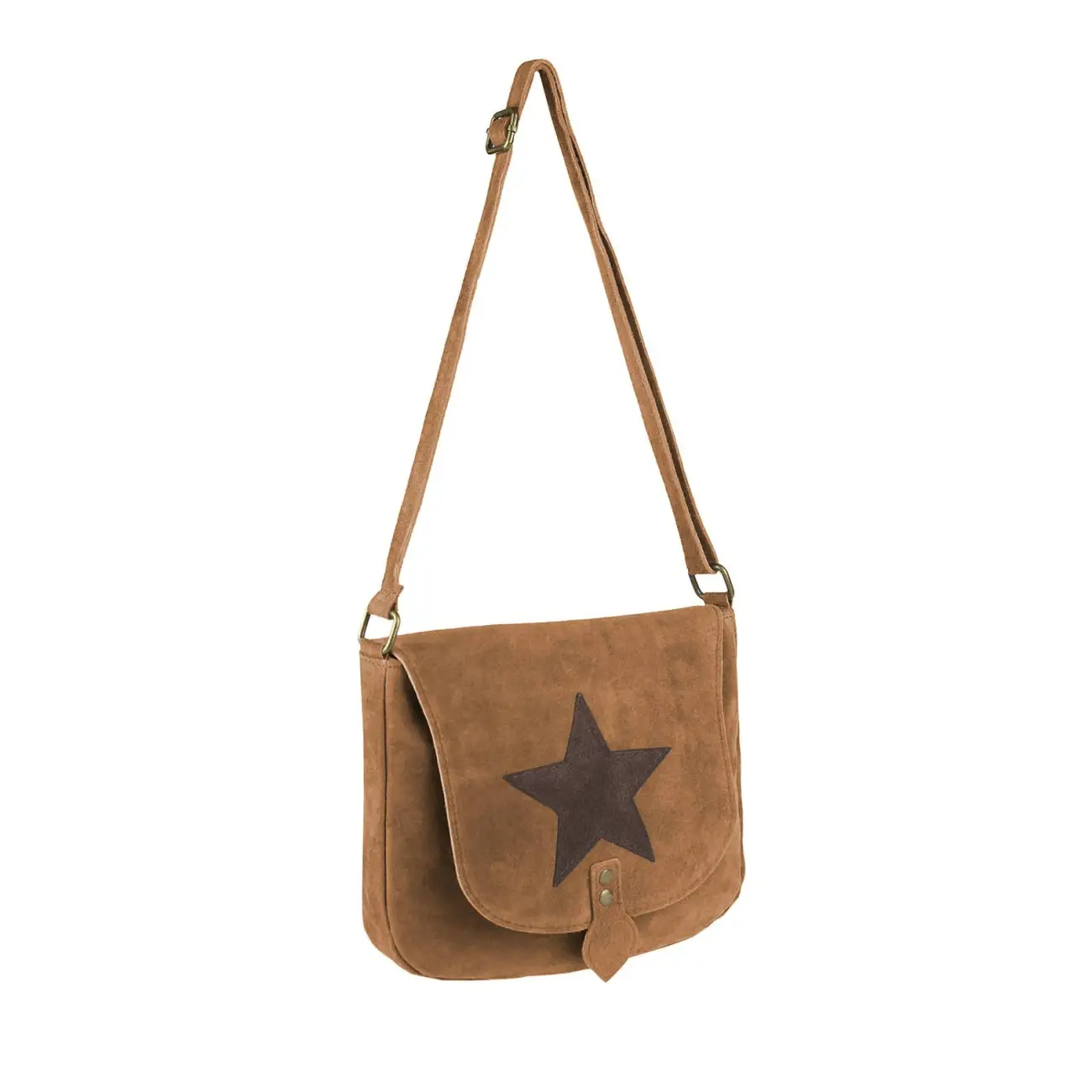 ital-design Stern Tasche Wildleder Schultertasche Damentasche Henkeltasche Ledertasche Schlussverkauf