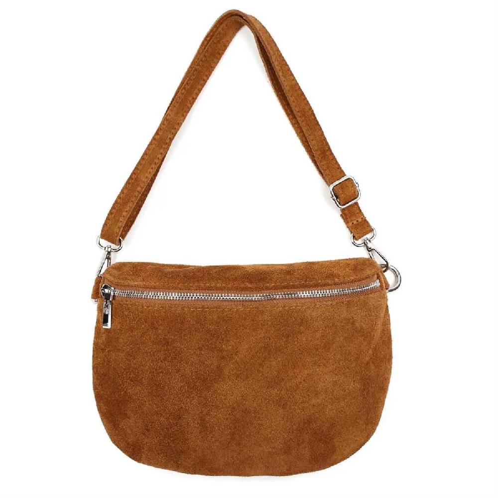 Made in Italy Damen Leder Tasche Brusttasche Gürteltasche Crossbody Hüfttasche Bauchtasche Umhängetasche Wildleder Crossover Schultertasche Handytasche Bodybag Günstiger Verkauf