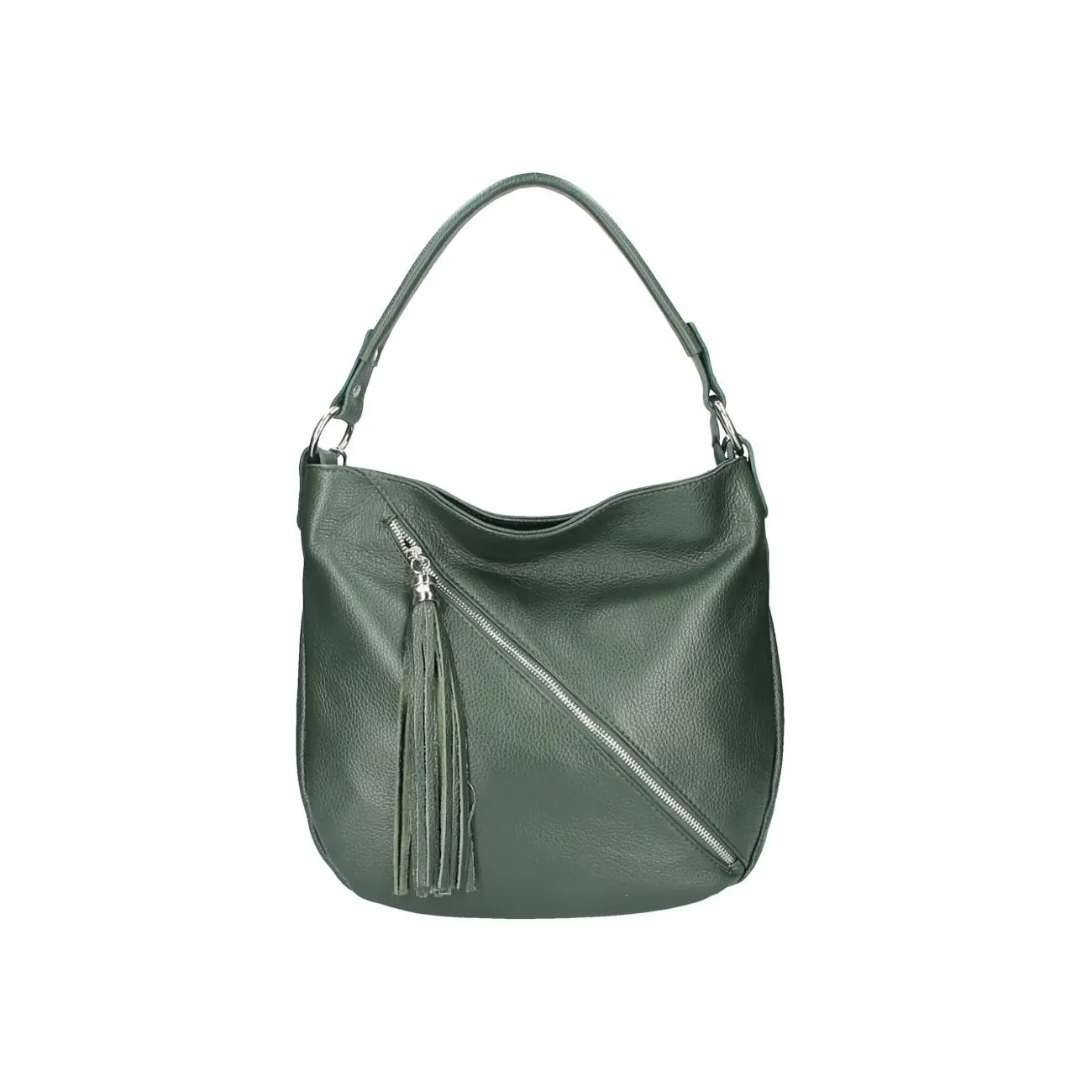 Made in Italy DAMEN LEDER TASCHE Shopper Schultertasche City Bag CrossOver Umhängetasche Henkeltasche Ledertasche Damentasche Fransen Fabrikverkauf
