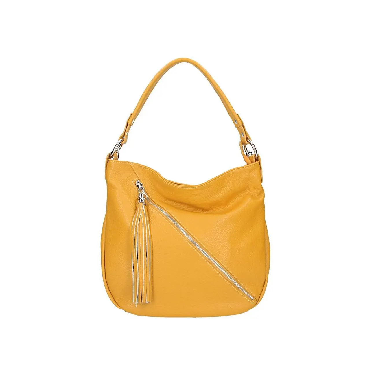Made in Italy DAMEN LEDER TASCHE Shopper Schultertasche City Bag CrossOver Umhängetasche Henkeltasche Ledertasche Damentasche Fransen Fabrikverkauf