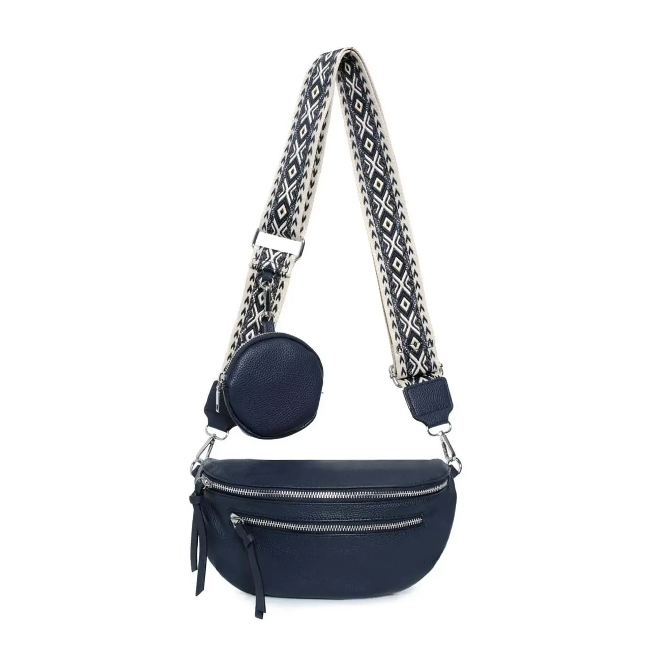 Damen Brusttasche Crossbody Tasche Umhängetasche Hüfttasche Cross-Over Bodybag Schultertasche Bauchtasche Handytasche Kunstleder Outlet