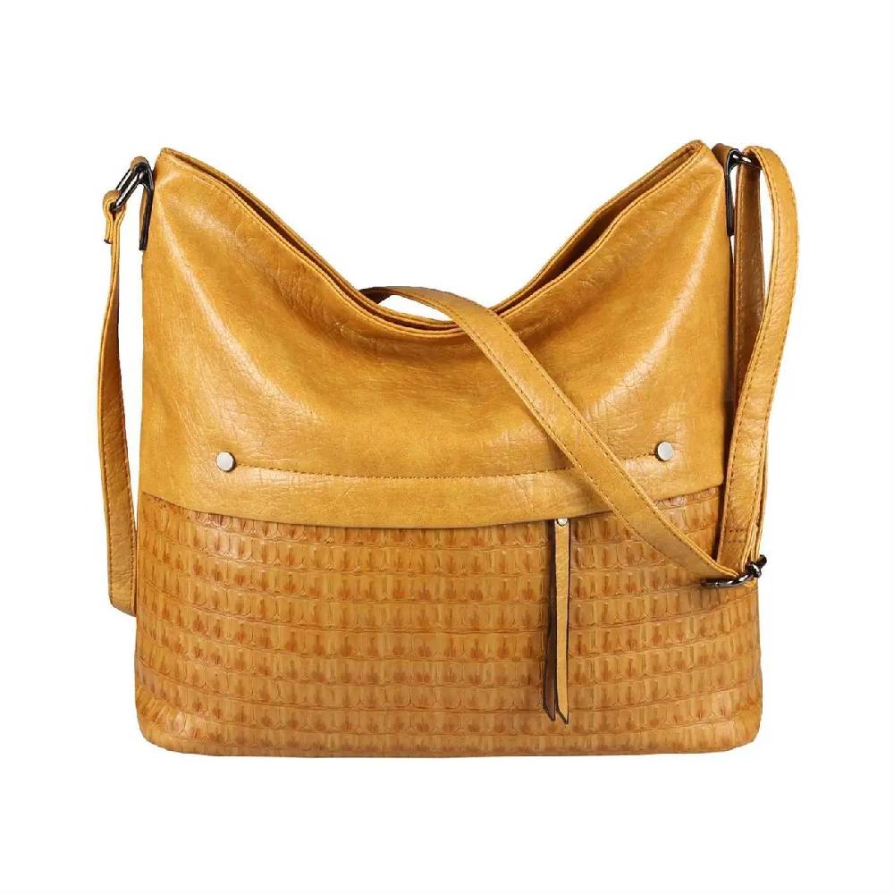 OBC Damen Tasche Umhängetasche Kroko Shopper Schultertasche Crossbody Beuteltasche Leder Optik Crossover Messenger Günstiger Verkauf