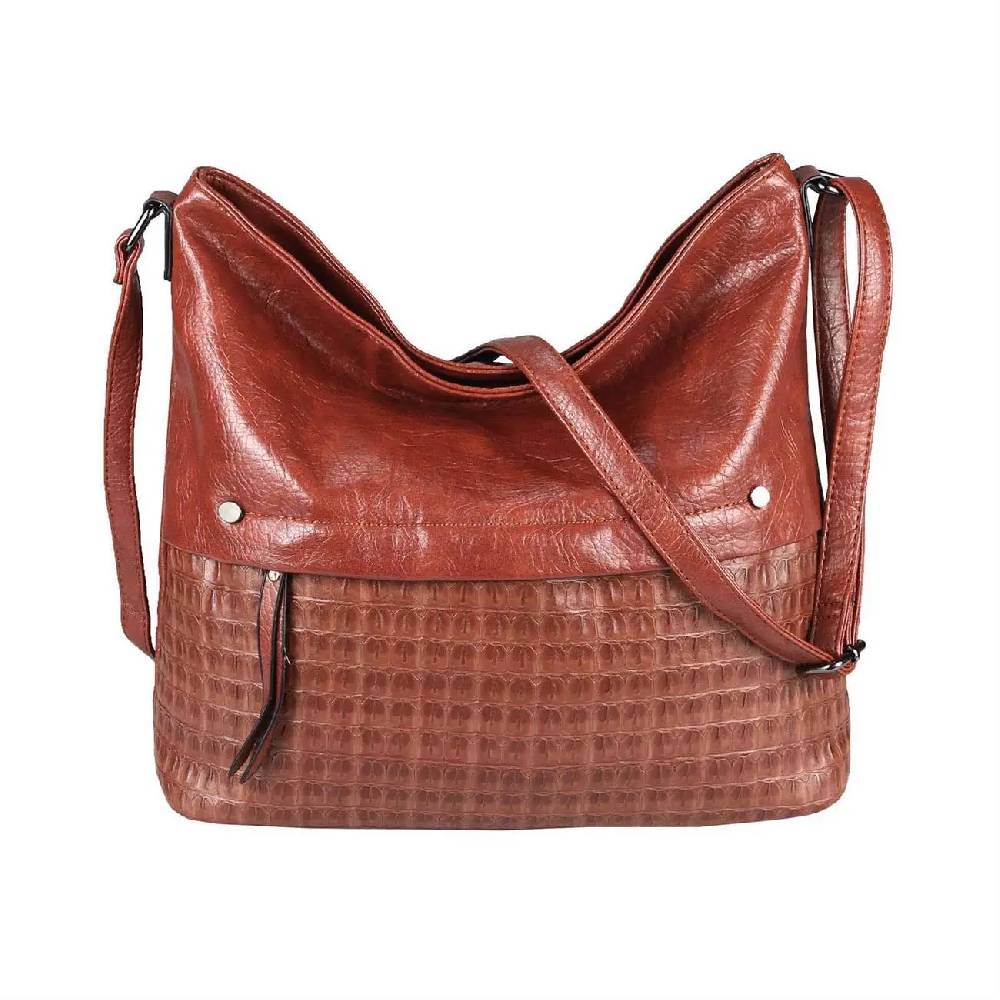OBC Damen Tasche Umhängetasche Kroko Shopper Schultertasche Crossbody Beuteltasche Leder Optik Crossover Messenger Günstiger Verkauf