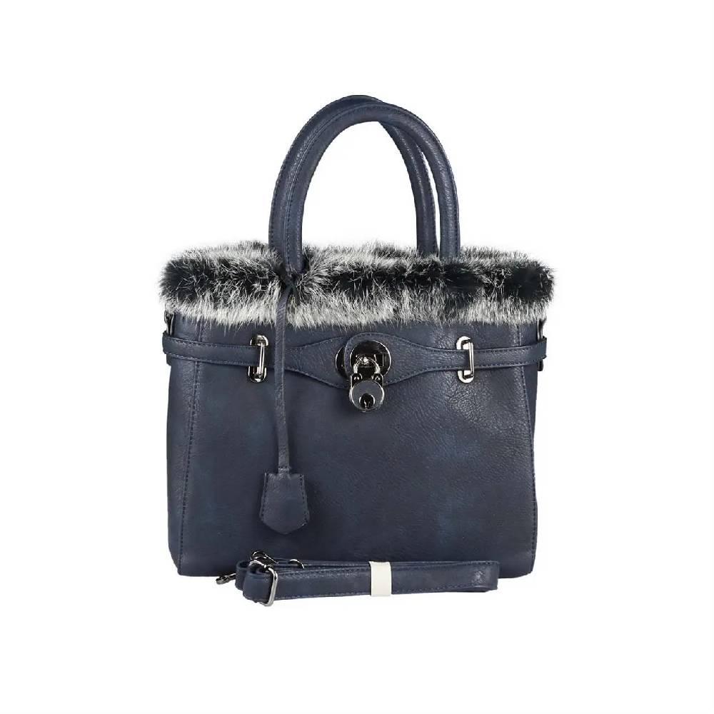 OBC ital-design DAMEN echt PELZ Kaninchenfell HAND-TASCHE Schultertasche Henkeltasche Umhängetasche Businesstasche Shopper Workbag Fabrikverkauf