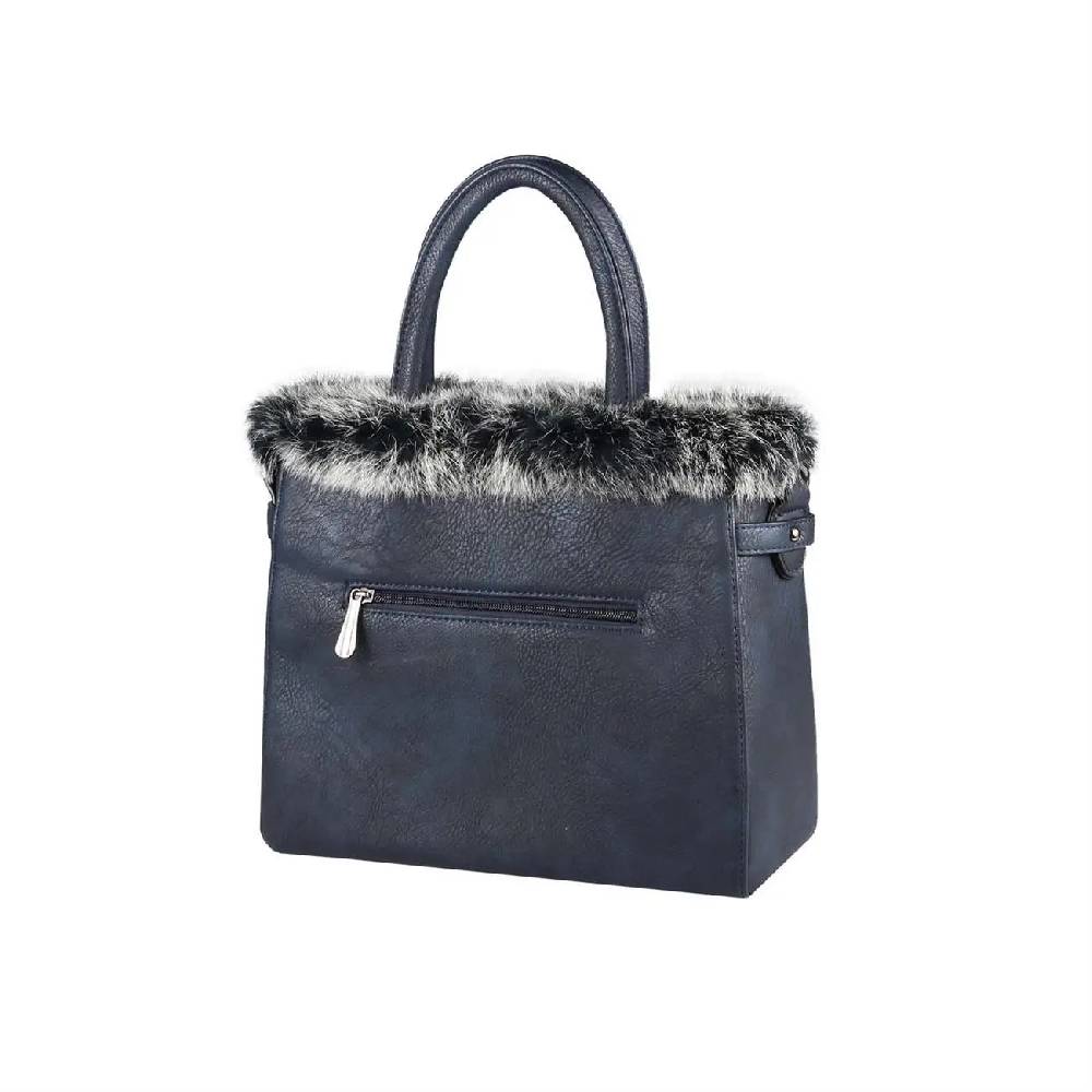 OBC ital-design DAMEN echt PELZ Kaninchenfell HAND-TASCHE Schultertasche Henkeltasche Umhängetasche Businesstasche Shopper Workbag Fabrikverkauf
