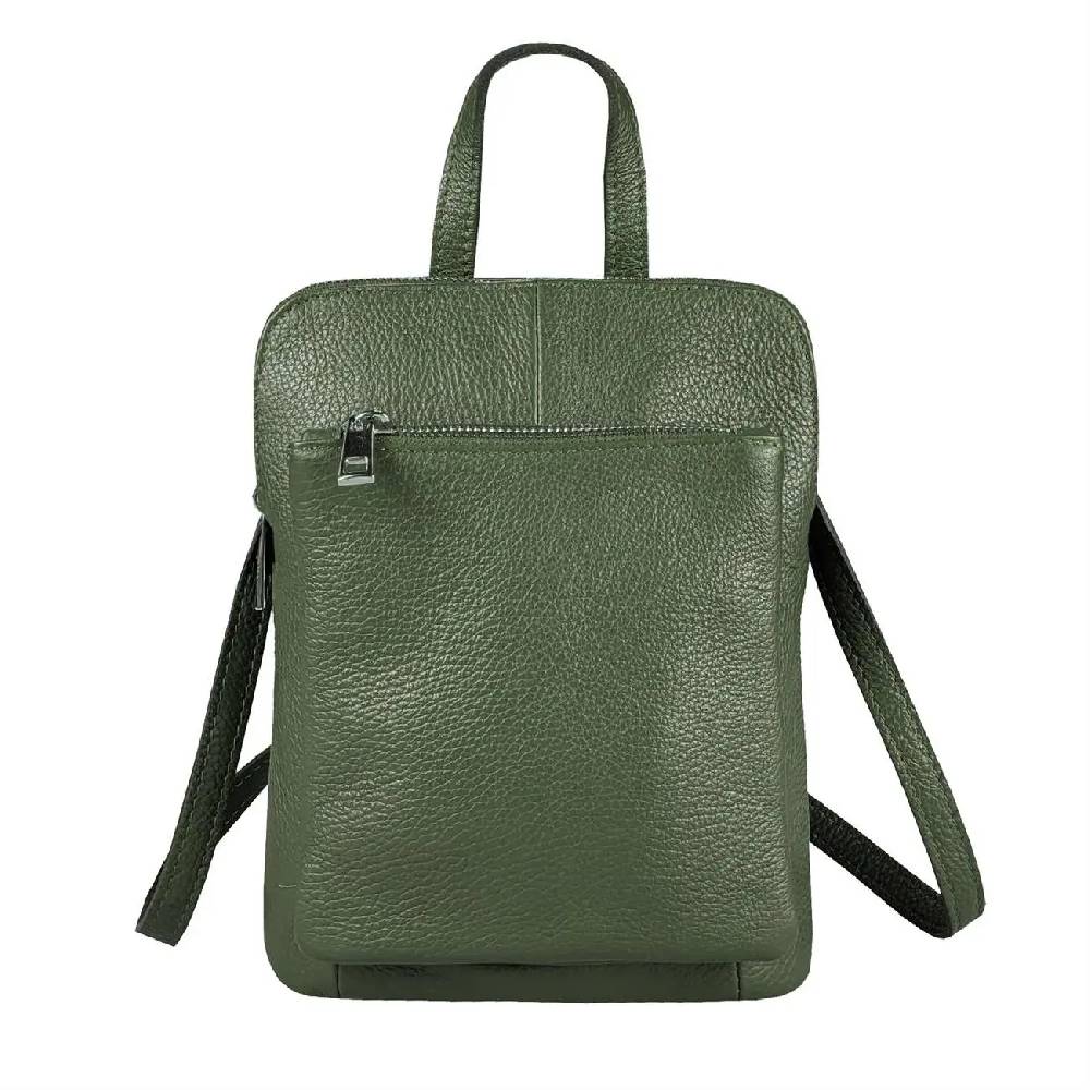 OBC Made in Italy Damen echt Leder Rucksack Bodybag Lederrucksack Tasche Schultertasche Ledertasche Crossbody Cross-Over Meist gekauft