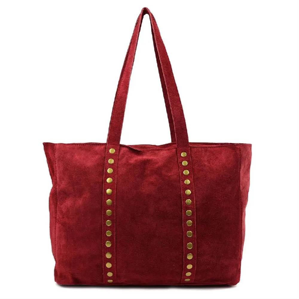 OBC Made in Italy Damen Leder Tasche Handtasche Umhängetasche Reisetasche Shopper Wildleder Schultertasche Tote Bag Ledertasche Henkeltasche Weekender T030 Online