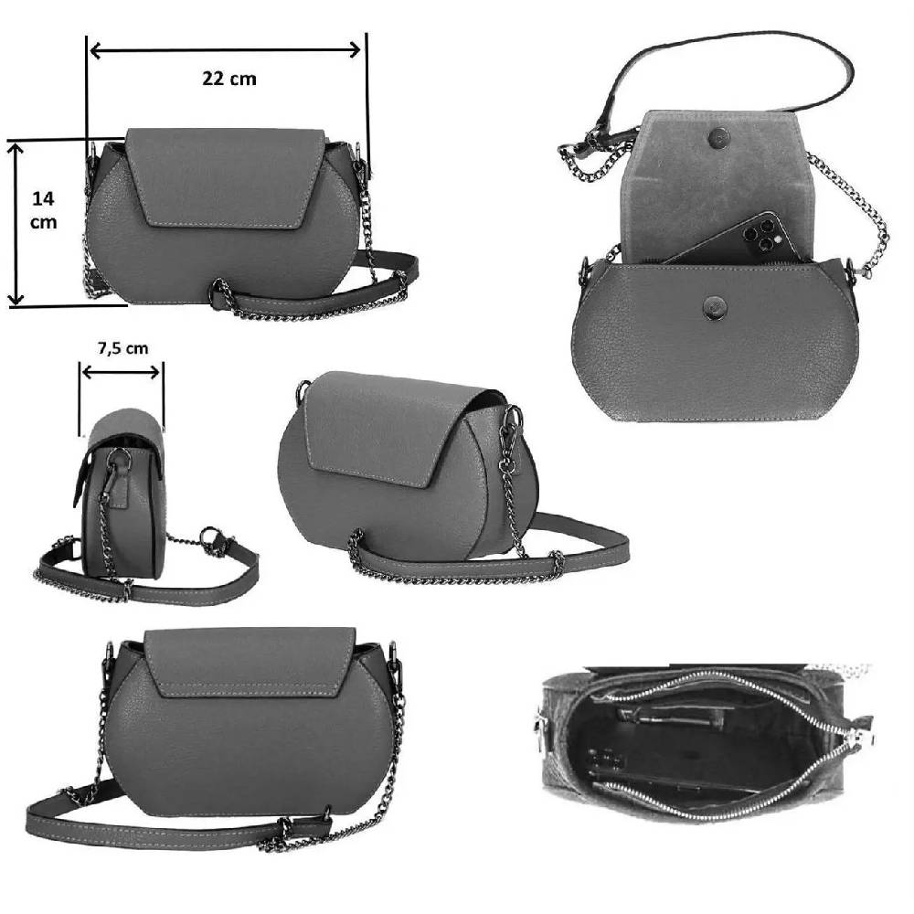 OBC Made in Italy Damen Leder Tasche Kroko Prägung oder Glattleder Umhängetasche Clutch Wildleder Handtasche Ledertasche Schultertasche Outlet