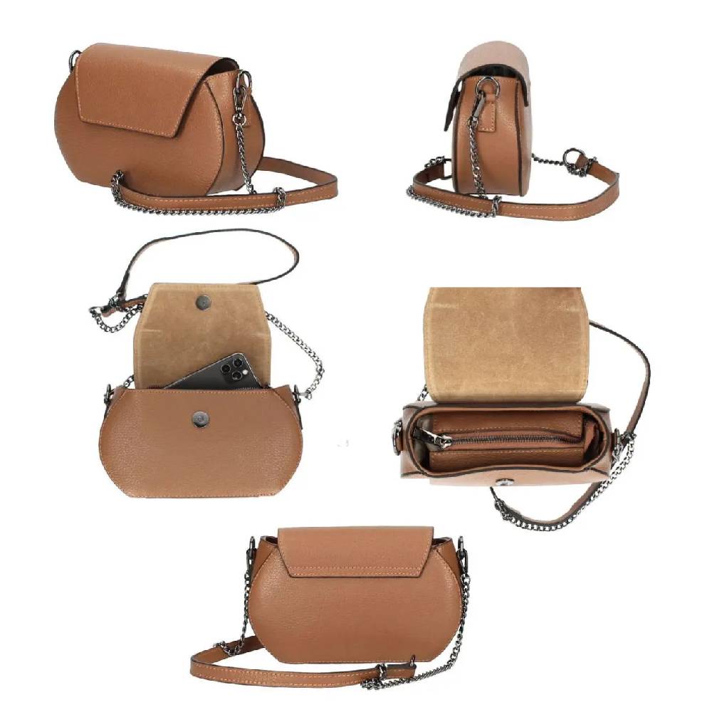 OBC Made in Italy Damen Leder Tasche Kroko Prägung oder Glattleder Umhängetasche Clutch Wildleder Handtasche Ledertasche Schultertasche Outlet