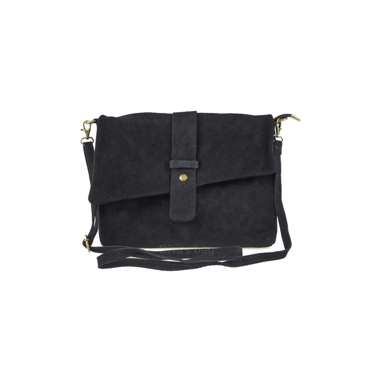 OBC Made in Italy DAMEN LEDER TASCHE Schultertasche Messenger Bag Wildleder Handtasche Umhängetasche Ledertasche Bodybag CrossBody CrossOver Auslauf