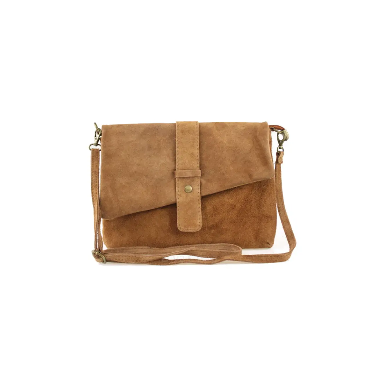 OBC Made in Italy DAMEN LEDER TASCHE Schultertasche Messenger Bag Wildleder Handtasche Umhängetasche Ledertasche Bodybag CrossBody CrossOver Auslauf