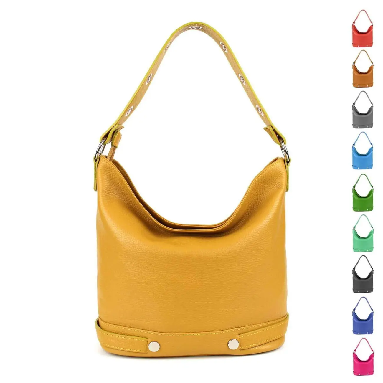 OBC Made in Italy DAMEN LEDER TASCHE SHOPPER Schultertasche City HOBO Bag Cross-Over
