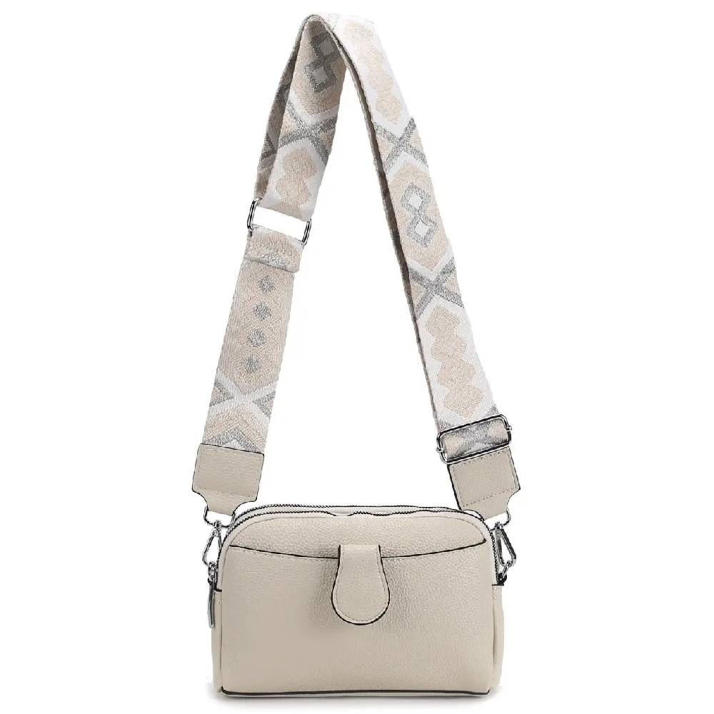 OBC Damen Tasche Crossbody Umhängetasche Bodybag Schultertasche Metallic Handytasche Crossover Kunstleder Handtasche Reise im Angebot