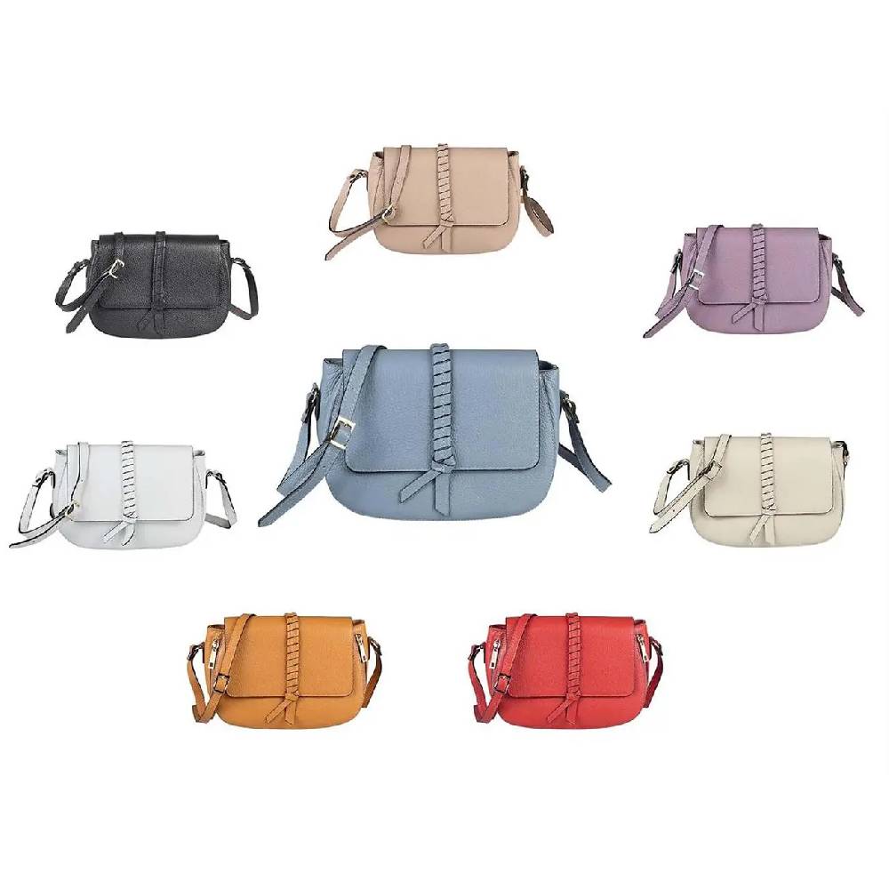 OBC MADE IN ITALY DAMEN LEDER TASCHE Schultertasche Umhängetasche Crossbody Handtasche Abendtasche Henkeltasche CrossOver Clutch