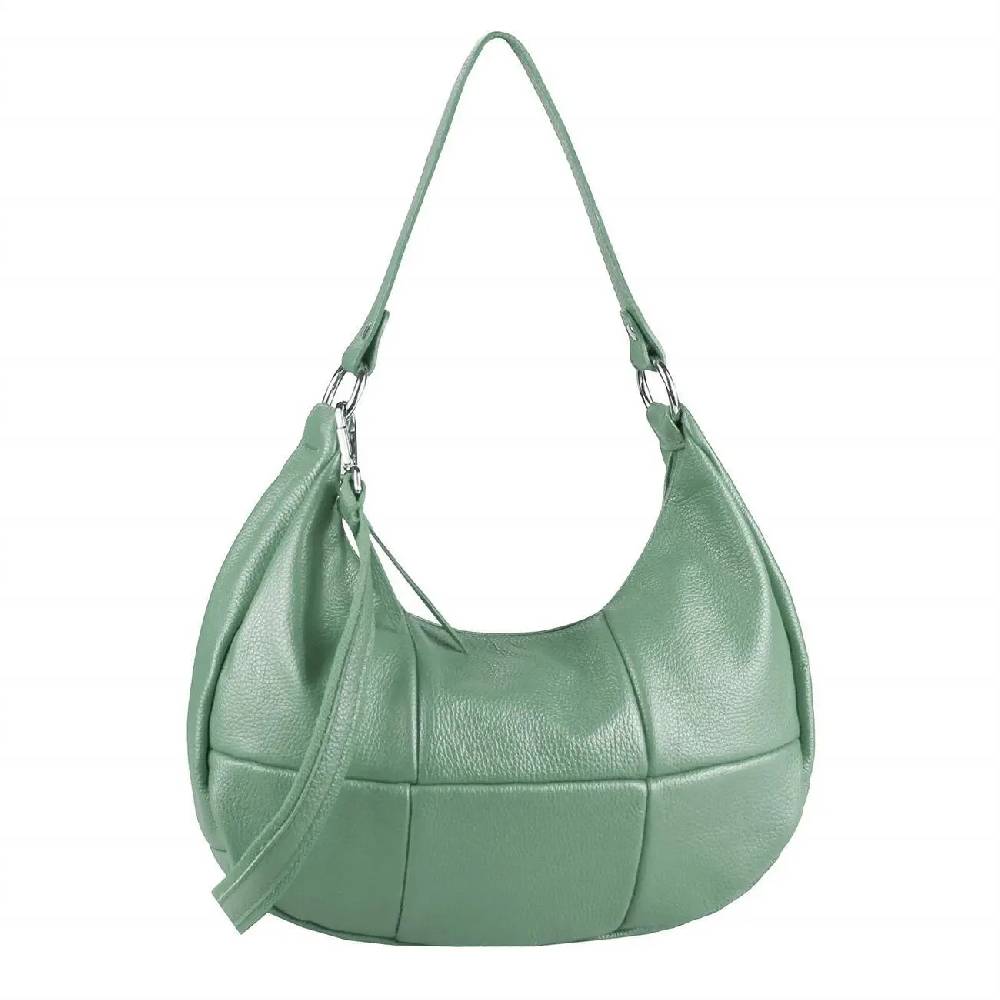 OBC Made in Italy Damen Leder Tasche Shopper Schultertasche Handtasche Umhängetasche Hobo Bag Ledertasche CrossBody City Bag Crossover Meist gekauft