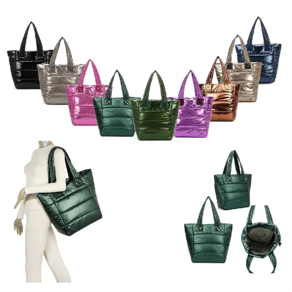 OBC ITALYSHOP24 XXL Damen Tasche Nylontasche Shopper Reisetasche Handtasche Schultertasche Umhängetasche Beuteltasche Weekender Shopping Bag Reisetasche