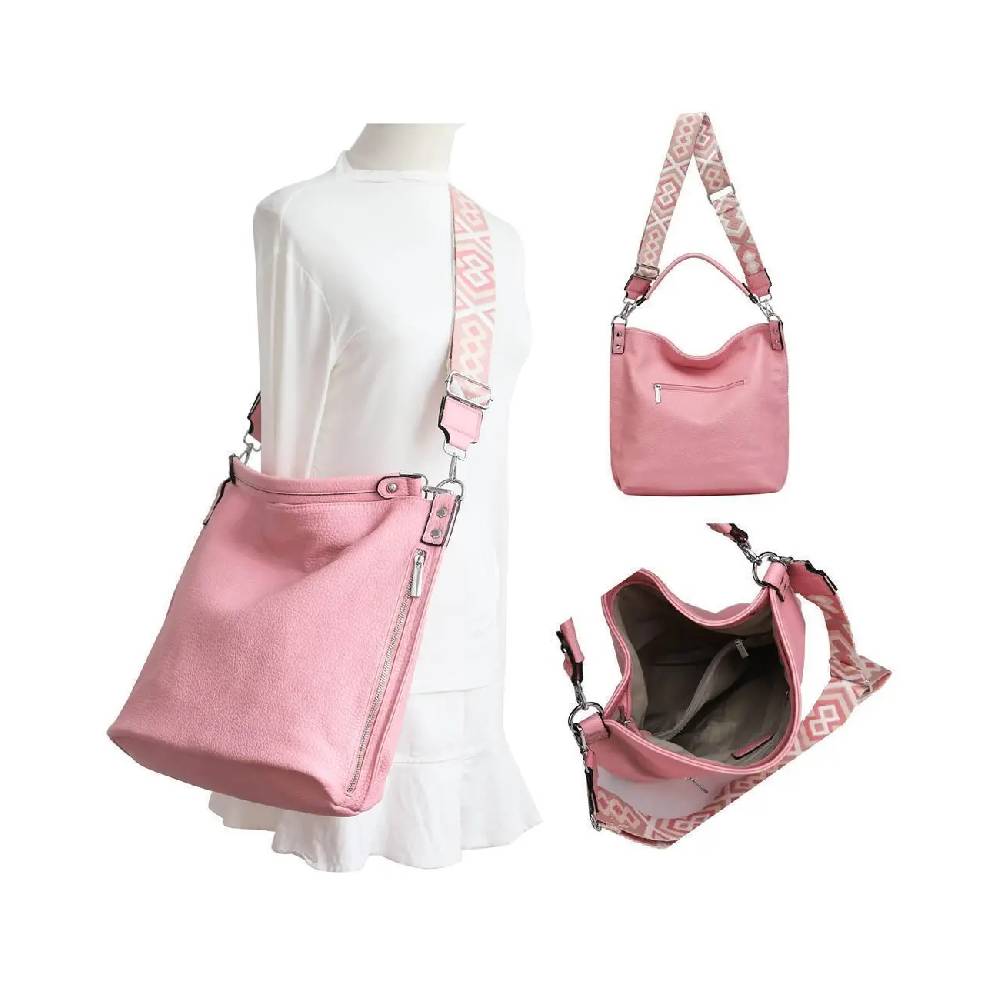 OBC XXL Damen Tasche mit 2 Gürtel Shopper Schultertasche Umhängetasche Hobo Bag Reisetasche Handtasche für Schule Freizeit Beuteltasche Urlaub Weekender Leder Optik Saisonschlussverkauf
