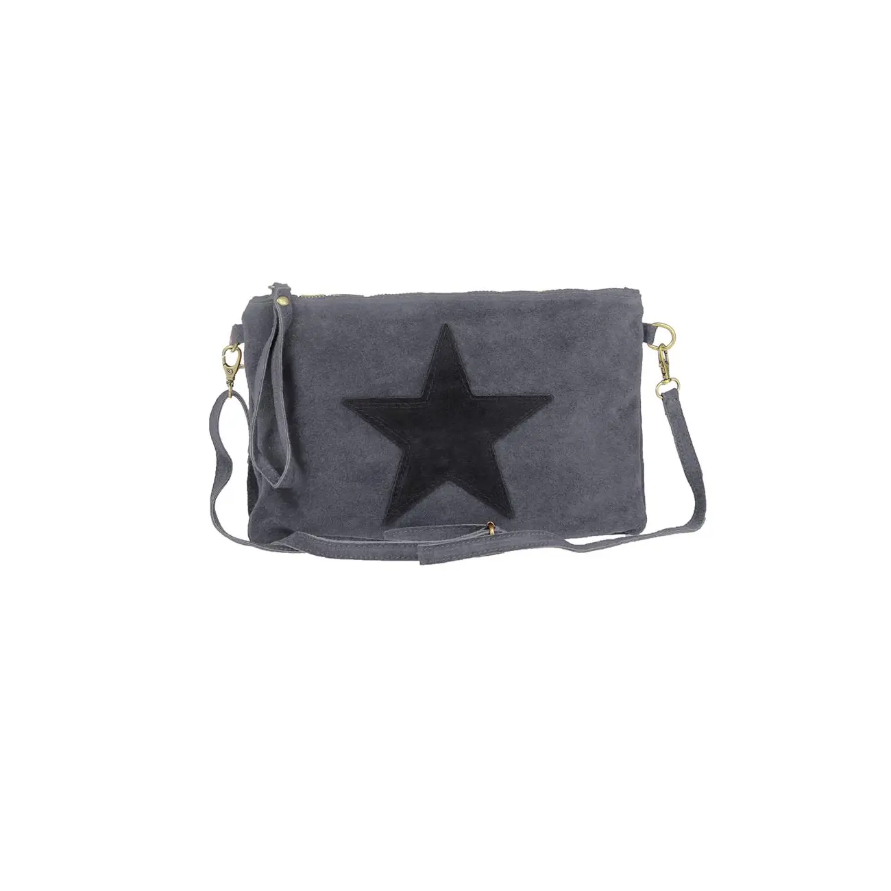 Ital. Stern Tasche Wildleder Ledertasche Schmucktasche Umhängetasche Clutch Borsetta Pochette Schultertasche CrossOver Abendtasche Verkauf