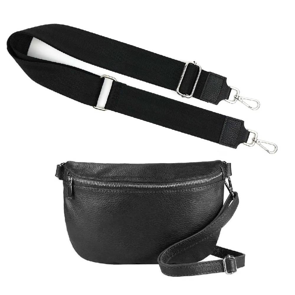 Made in Italy OBC DAMEN SET Gürteltasche + Schultergurt LEDER Crossbody Hüfttasche Bauchtasche Umhängetasche Brusttasche CrossOver Bodybag Schultertasche Handytasche Geldtasche Tasche Kosmetiktasche Meist gekauft