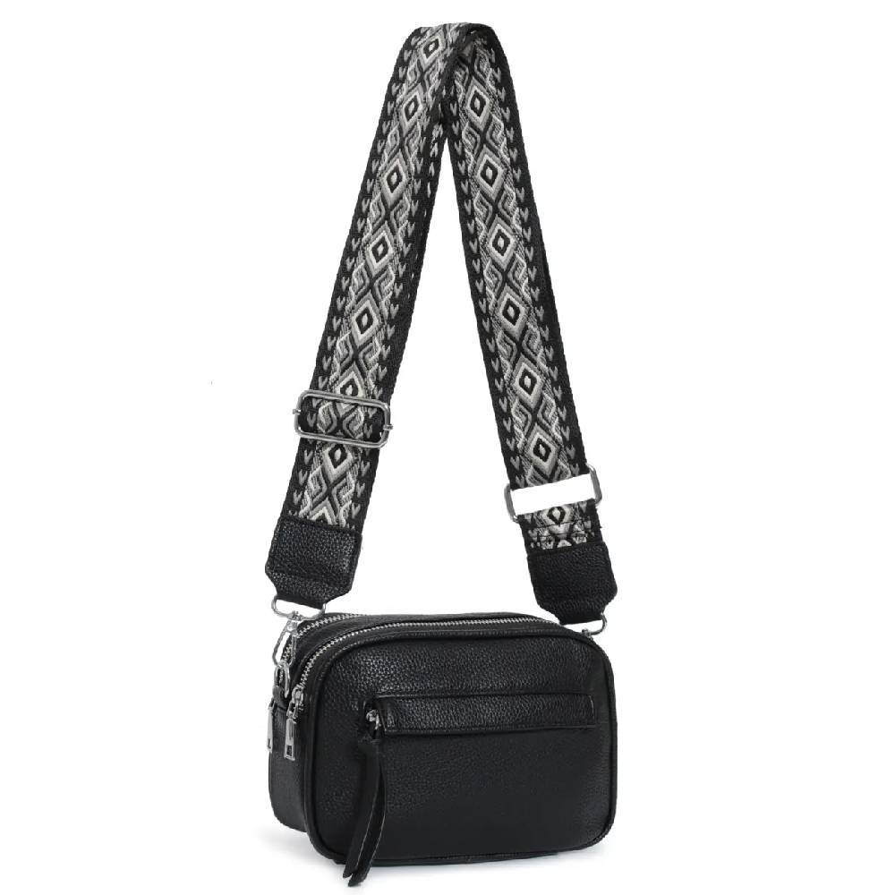OBC Damen Tasche Crossbody Hüfttasche Brusttasche Umhängetasche Bodybag Cross Over Schultertasche Handytasche Gürteltasche Handtasche Freizeit Reise Leder Optik Schlussverkauf