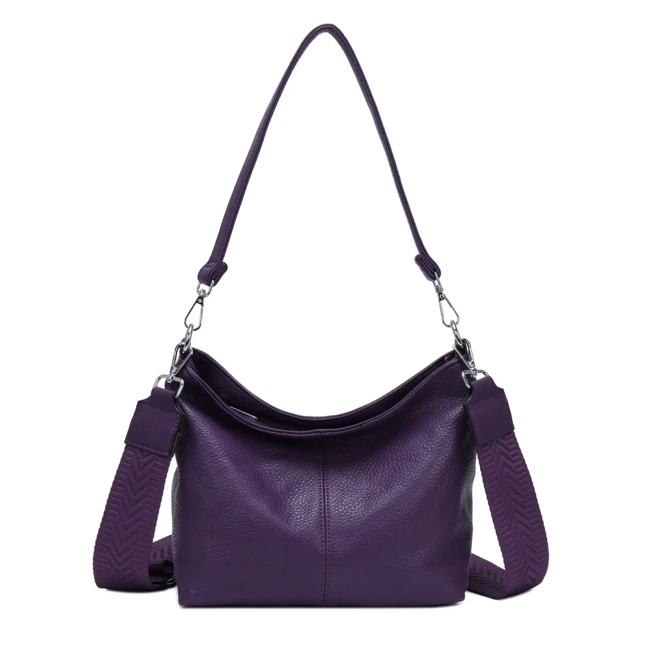 OBC Damen Tasche Shopper Brusttasche Hobo Bag Schultertasche Crossbody Umhängetasche Beuteltasche Handtasche Crossover BodyBag Leder Optik Fabrikverkauf