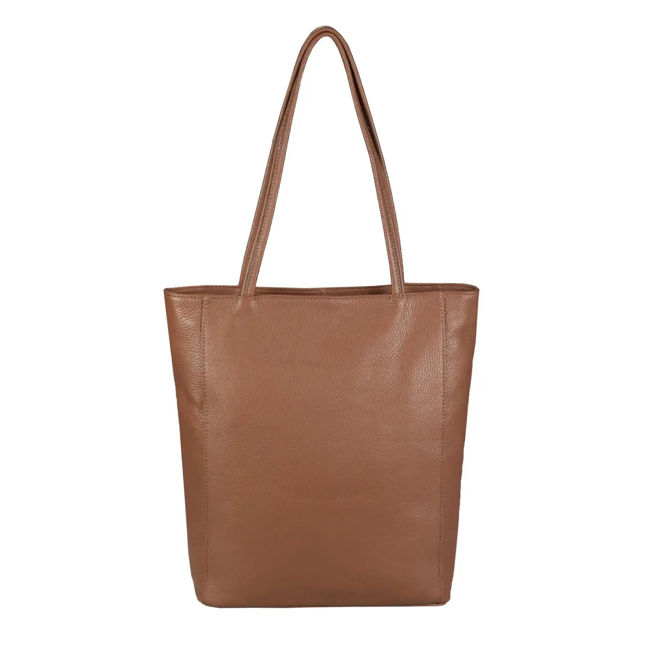 OBC Made in Italy Damen Echt Leder Tasche Shopper Schultertasche Henkeltasche Din-A4 Tote Bag Handtasche Umhängetasche Ledertasche Beuteltasche Auslauf