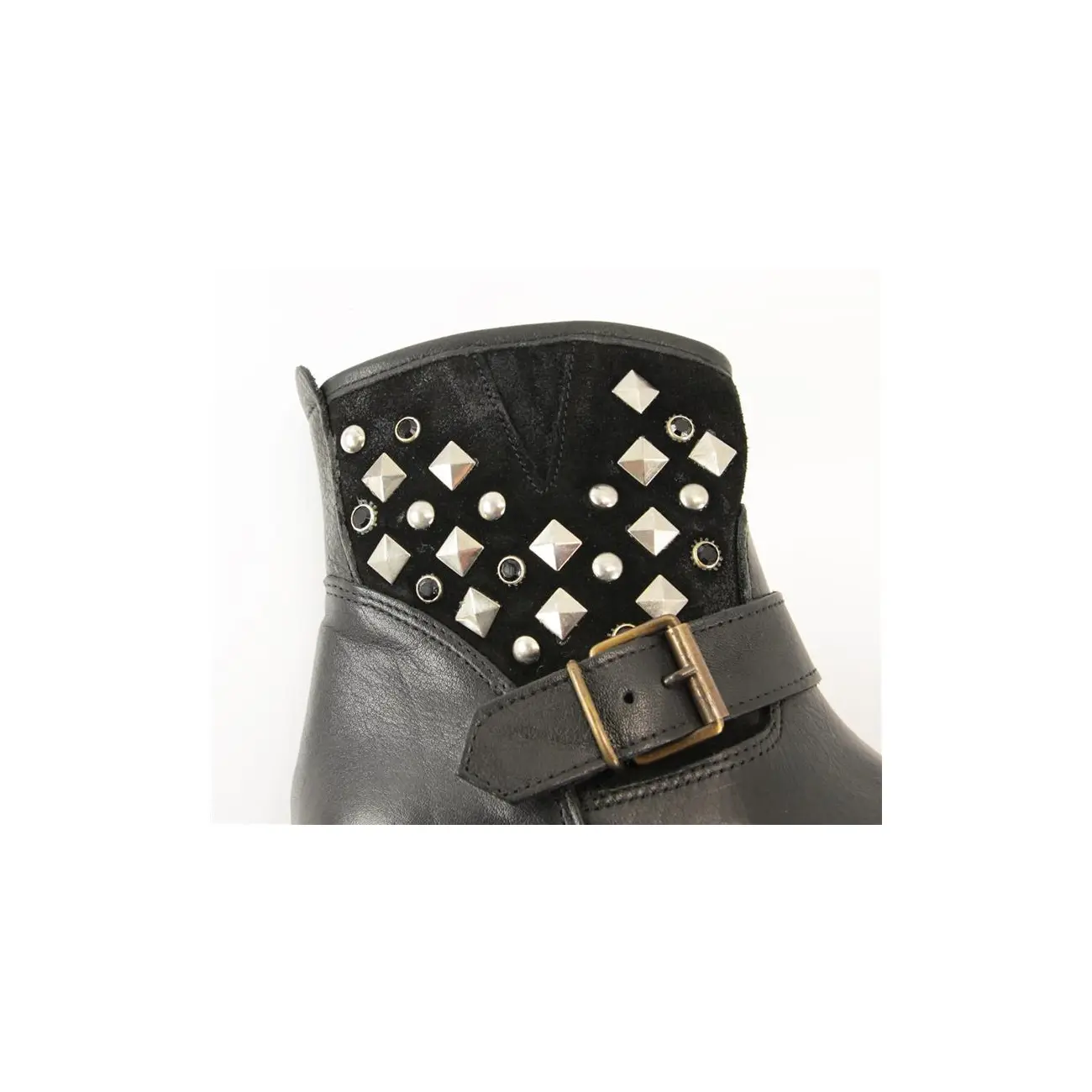 Ovye by Cristina Lucchi echt Leder Stiefel Stiefeletten Schuhe Ankle Boots Biker Schlussverkauf