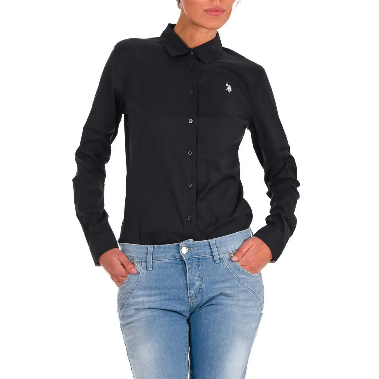 US Polo ASSN USA POLO Damen BODY Hemd T-Shirt USPA Logo Langarm Longsleeve Longshirt Fabrikverkauf