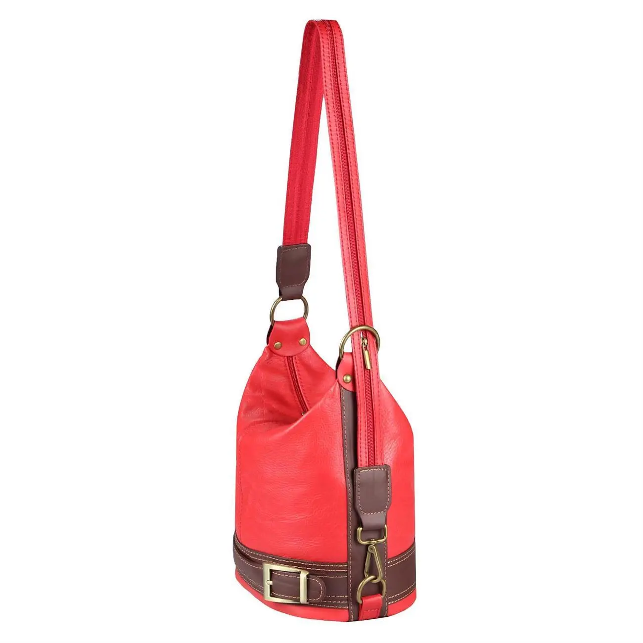 Made in Italy DAMEN LEDER TASCHE Rucksack Schultertasche Lederrucksack Ledertasche Outlet