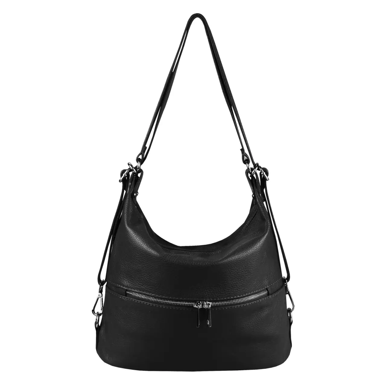 OBC Made in Italy DAMEN echt LEDER 2in1 Handtasche Rucksack Schultertasche CityRucksack Stadtrucksack BackPack Lederrucksack Daypack Ledertasche Auslauf