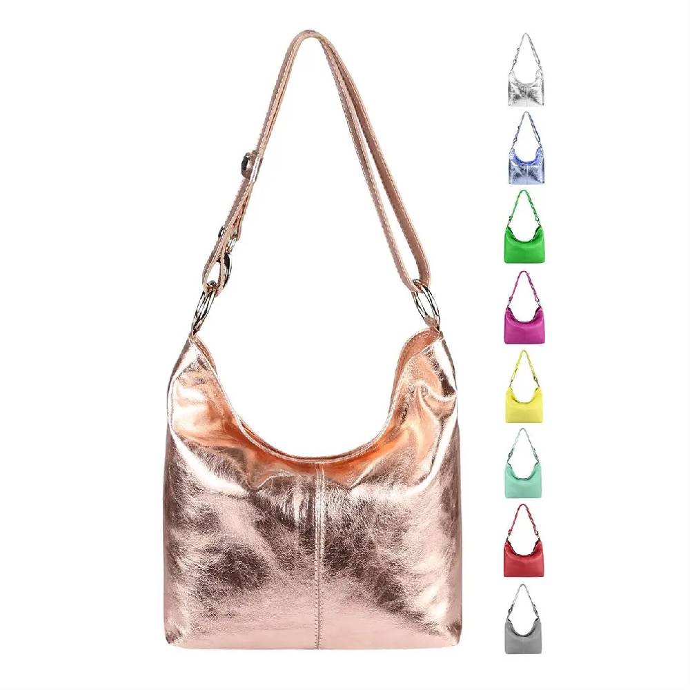 ital. Echt Leder Damen Tasche Shopper Schultertasche Umhängetasche Handtasche d1