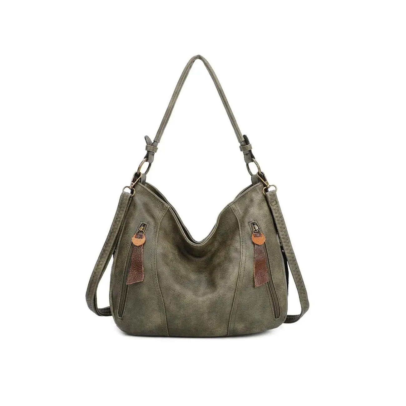 OBC Damen Tasche Shopper Hobo-Bag Schultertasche Leder Optik Umhängetasche Handtasche Crossover Reisetasche Beuteltasche Handtasche Günstiger Verkauf