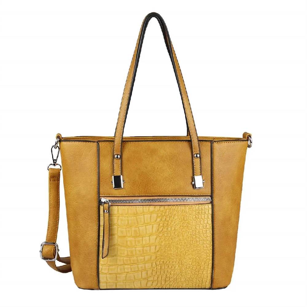 OBC DAMEN TASCHE Schultertasche Umhängetasche Tote Bag Kroko Businesstasche Shopper Workbag Leder Optik im Angebot