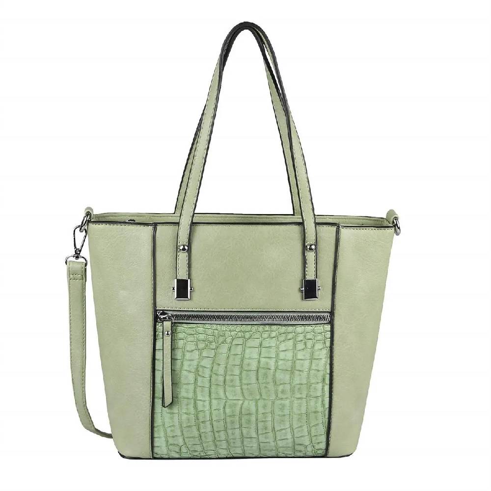OBC DAMEN TASCHE Schultertasche Umhängetasche Tote Bag Kroko Businesstasche Shopper Workbag Leder Optik im Angebot