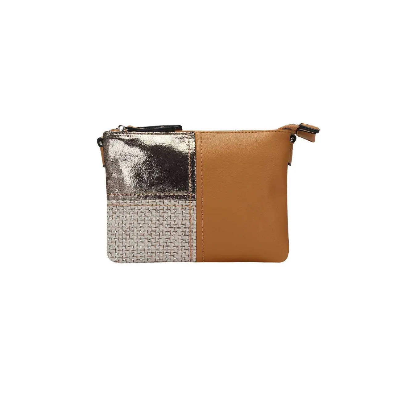 DAMEN 2xFach ABEND TASCHE CLUTCH POCHETTE Unterarmtasche Handtasche Schultertasche Umhängetasche Leder Optik Silbern Fabrikverkauf