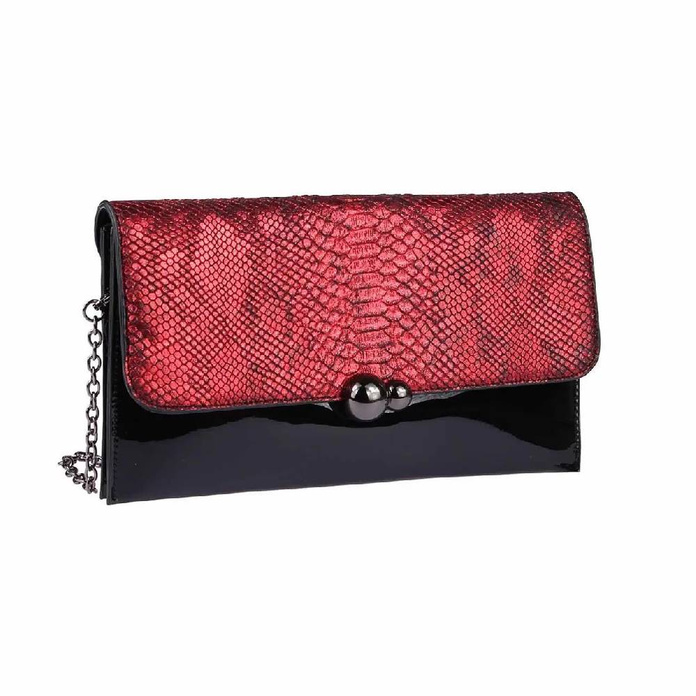 DAMEN ABENDTASCHE CLUTCH POCHETTE Umschlag-Tasche Reptilprägung Kettentasche Unterarmtasche Handtasche Schultertasche Umhängetasche Meist gekauft