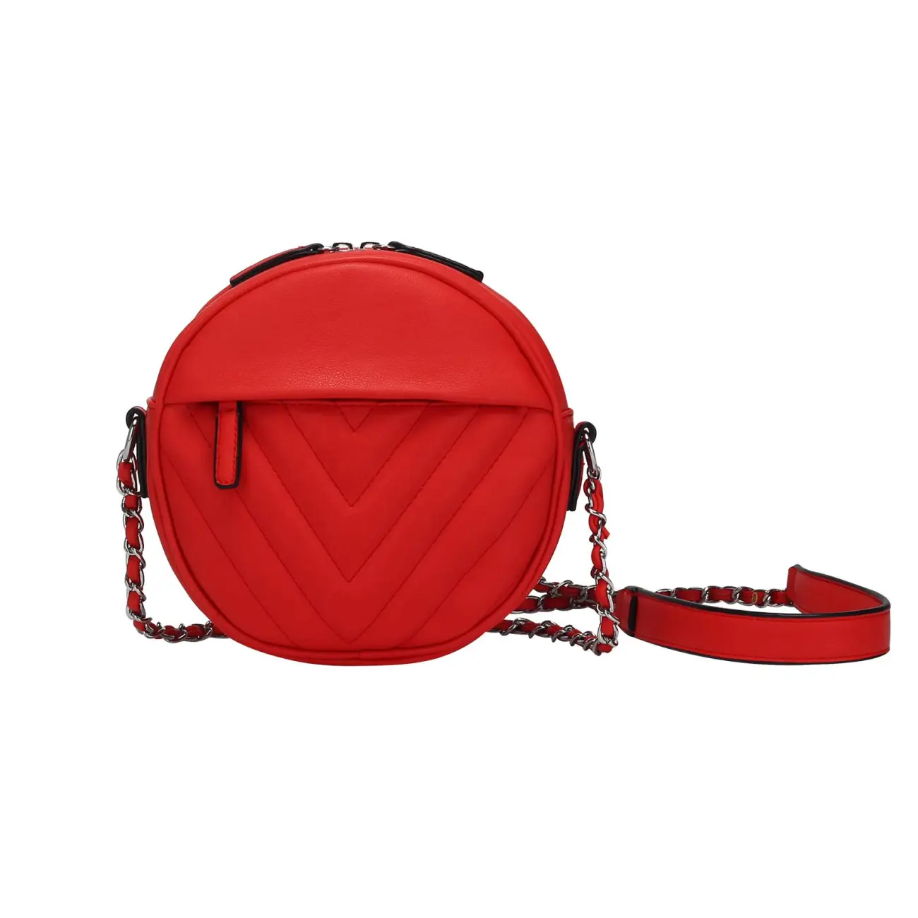 OBC DAMEN TASCHE HANDTASCHE Schultertasche Kettengurt V-Print Umhängetasche Handytasche Cross-Over kleine Clutch Auslauf
