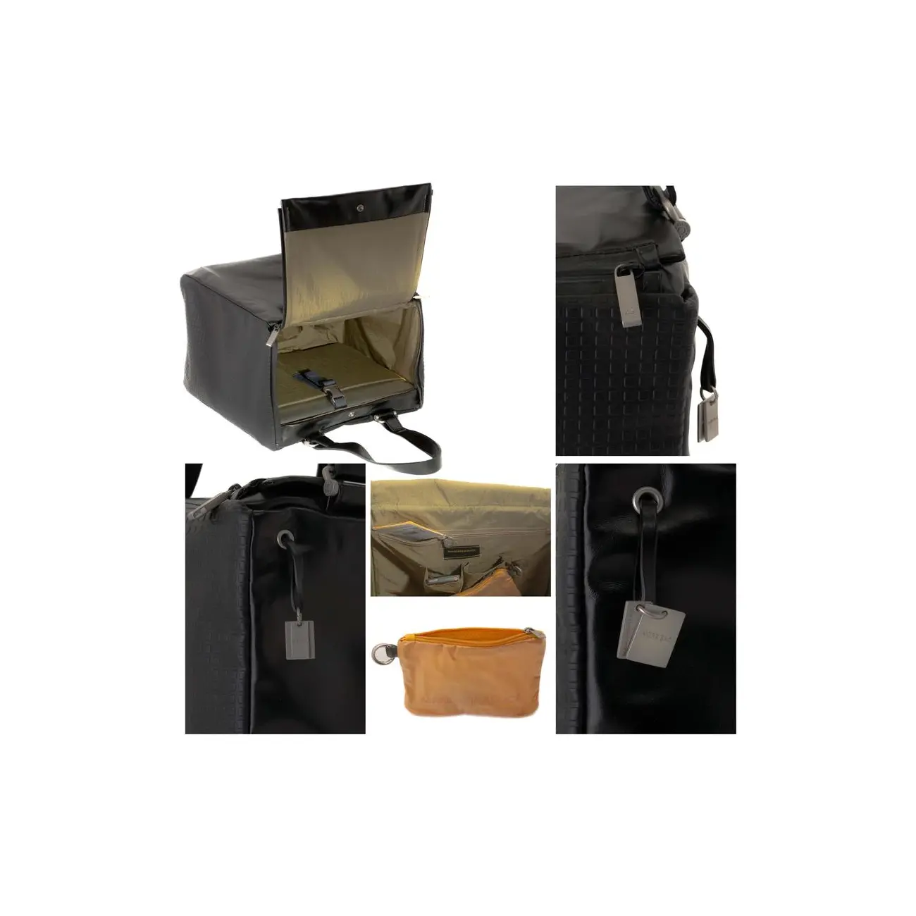 Mandarina Duck Desire Pelle Pferdeleder Koffer Handtasche Sporttasche Henkeltasche Reisetasche Tasche Bag Schwarz 30x29x22 cm (BxHxT) Verkauf