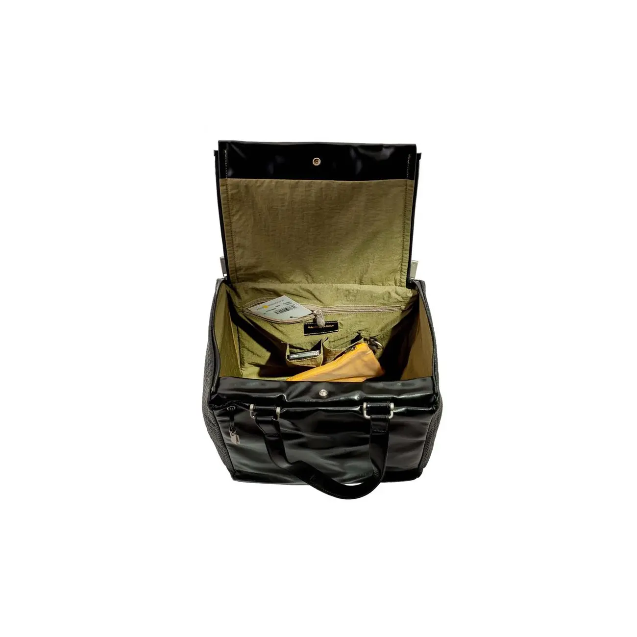 Mandarina Duck Desire Pelle Pferdeleder Koffer Handtasche Sporttasche Henkeltasche Reisetasche Tasche Bag Schwarz 30x29x22 cm (BxHxT) Verkauf
