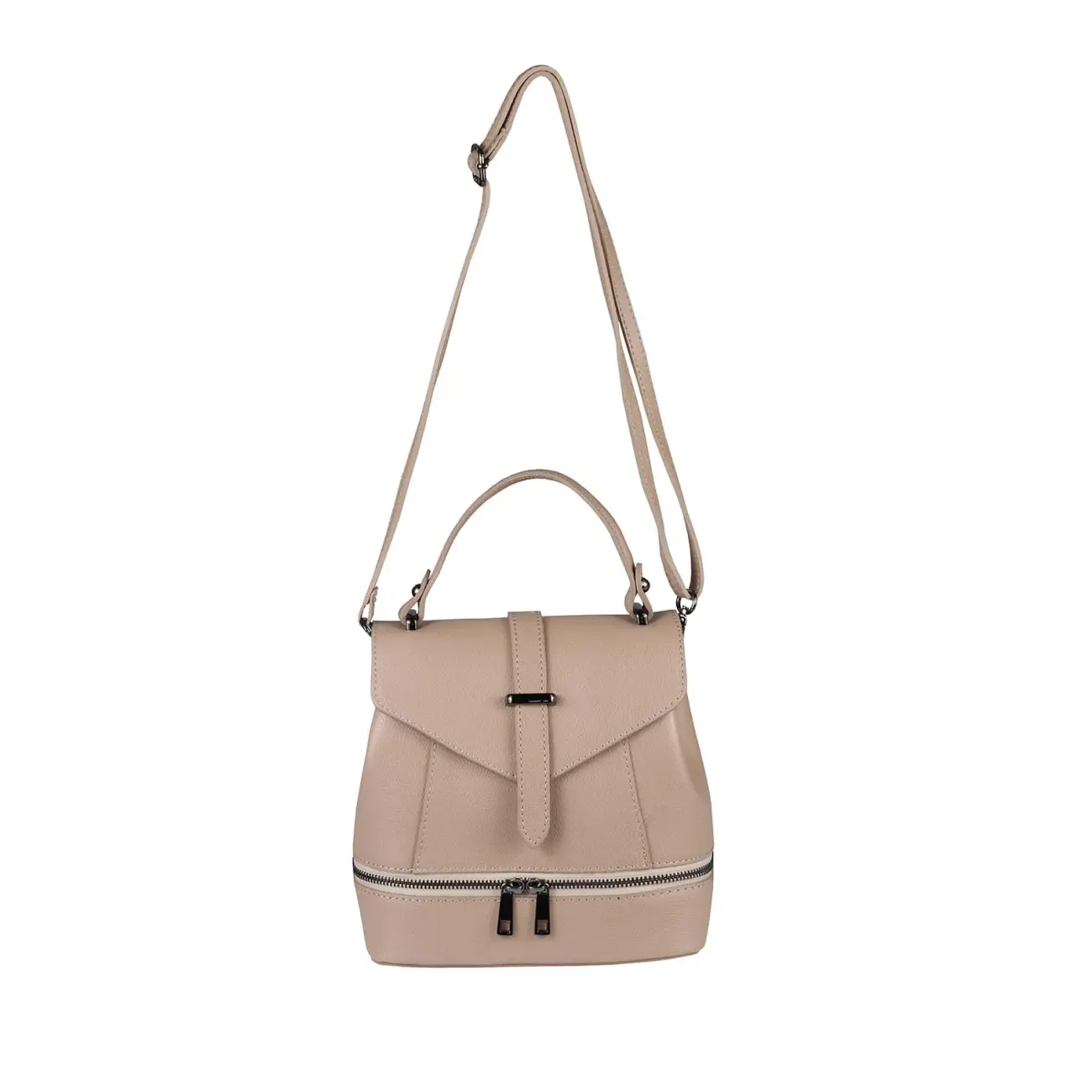 OBC MADE IN ITALY 2in1 DAMEN Echt LEDER TASCHE RUCKSACK Schultertasche Handtasche Umhängetasche Ledertasche Lederrucksack CrossOver Daypack Backpack Günstiger Verkauf