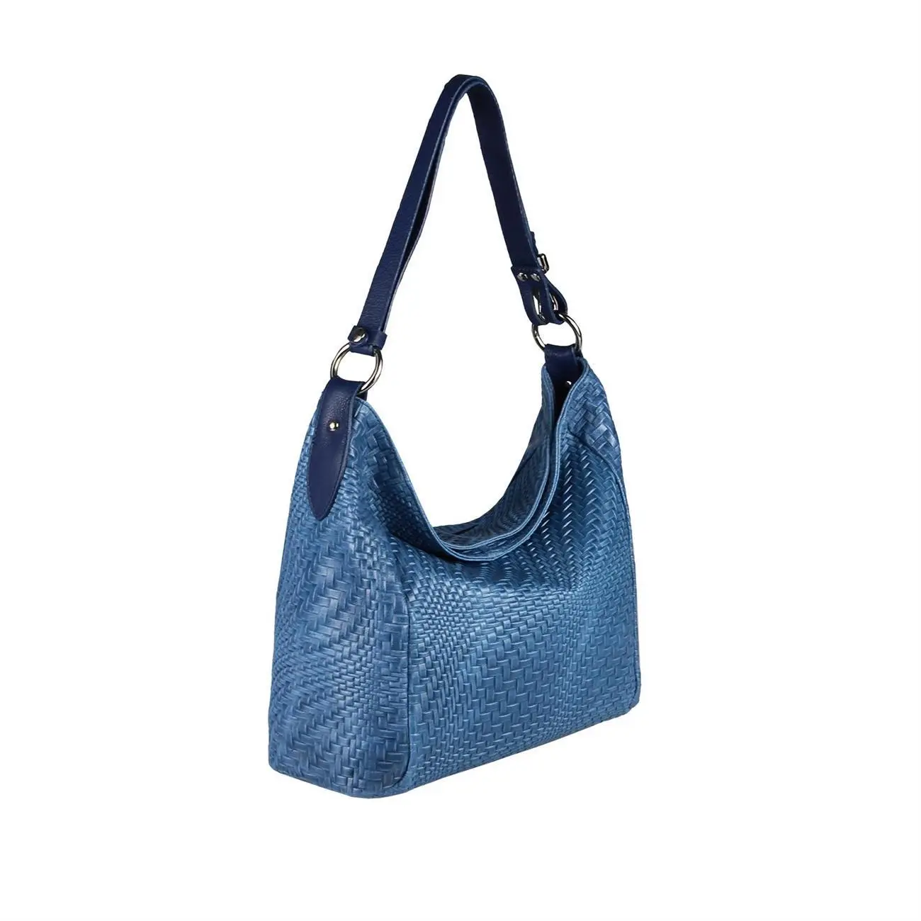 OBC Made in Italy DAMEN TASCHE LEDER DIN-A4 Shopper Schultertasche Umhängetasche Ledertasche Handtasche Henkeltasche Flechtoptik Fabrikverkauf