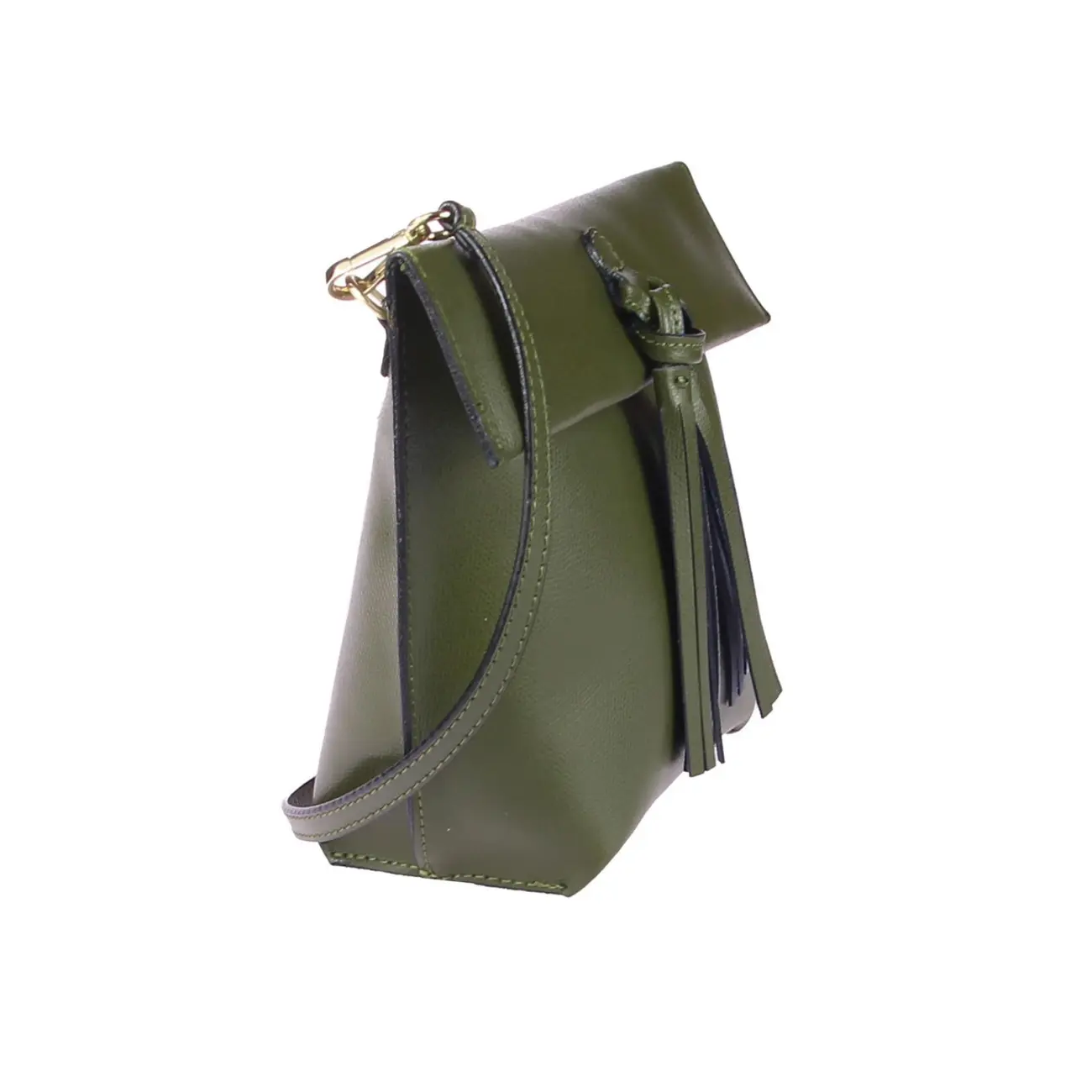 OBC Made in Italy Ledertasche Schultertasche Umhängetasche Borsetta Schmucktasche Handtasche Henkeltasche Fransentasche Verkauf