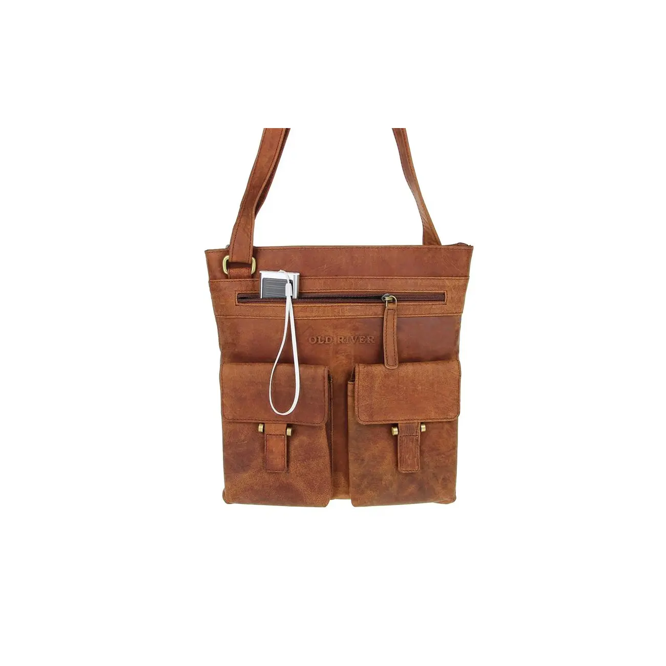 Old River Vintage Retro Style LEDER Bubalus WasserBüffel Büffelleder Tasche Messenger Bag Umhängetasche Tablet Ipad mini bis ca. 12 Zoll CrossOver 28x30x2 cm (BxHxT) Angebote