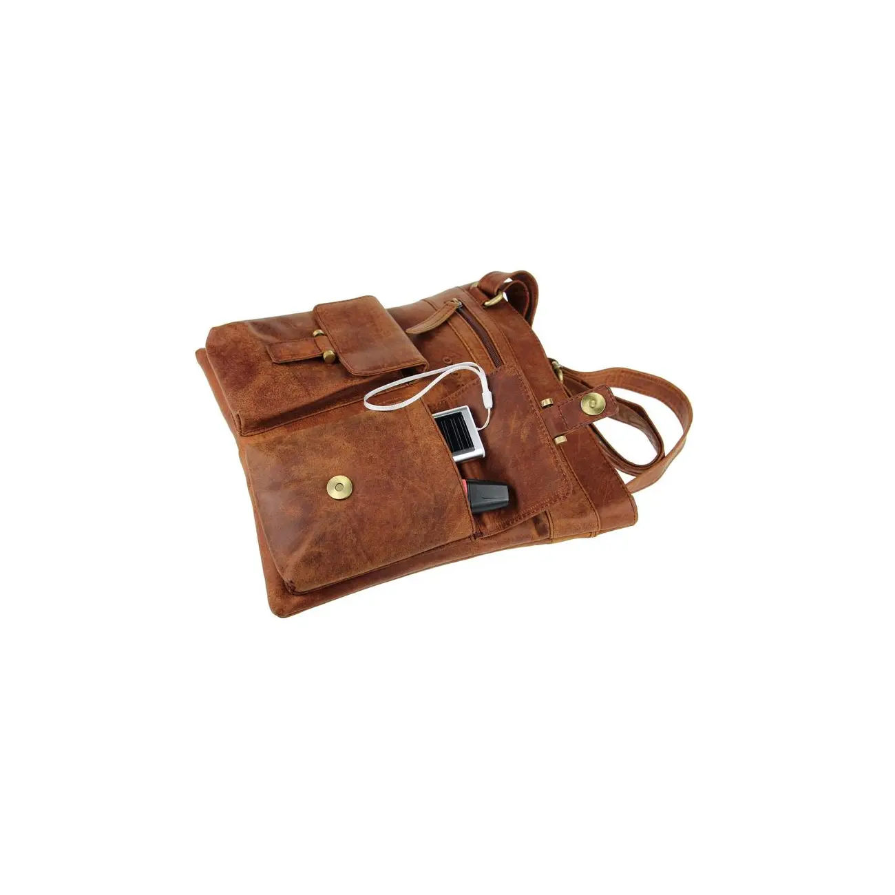 Old River Vintage Retro Style LEDER Bubalus WasserBüffel Büffelleder Tasche Messenger Bag Umhängetasche Tablet Ipad mini bis ca. 12 Zoll CrossOver 28x30x2 cm (BxHxT) Angebote