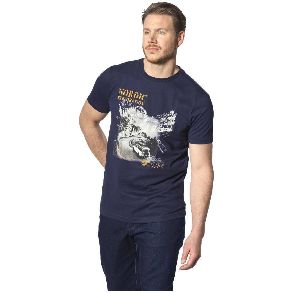 Jan Vanderstorm T-Shirt HAKSE dunkelblau im Angebot